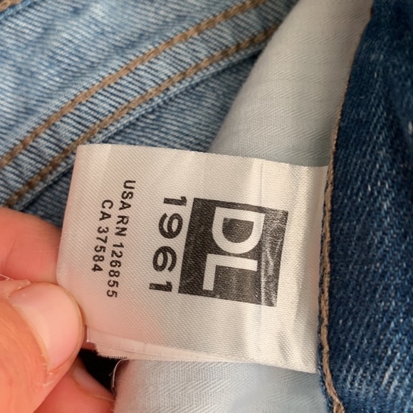 DL1961 Apollo High Rise Denim Jean Shorts raw ham size 25 - Picture 8 of 12